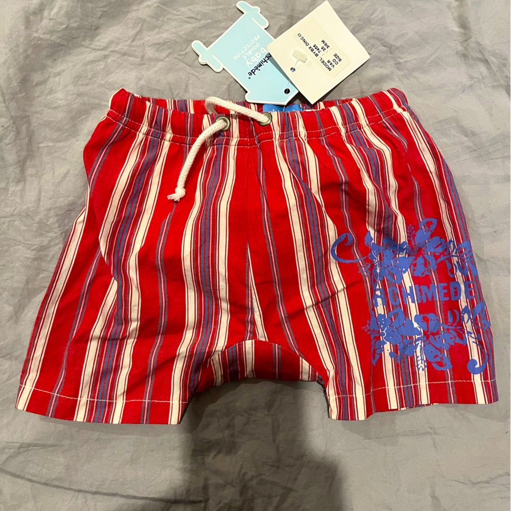 Baby boy lined swimming shorts size 3-6 months. Archimede